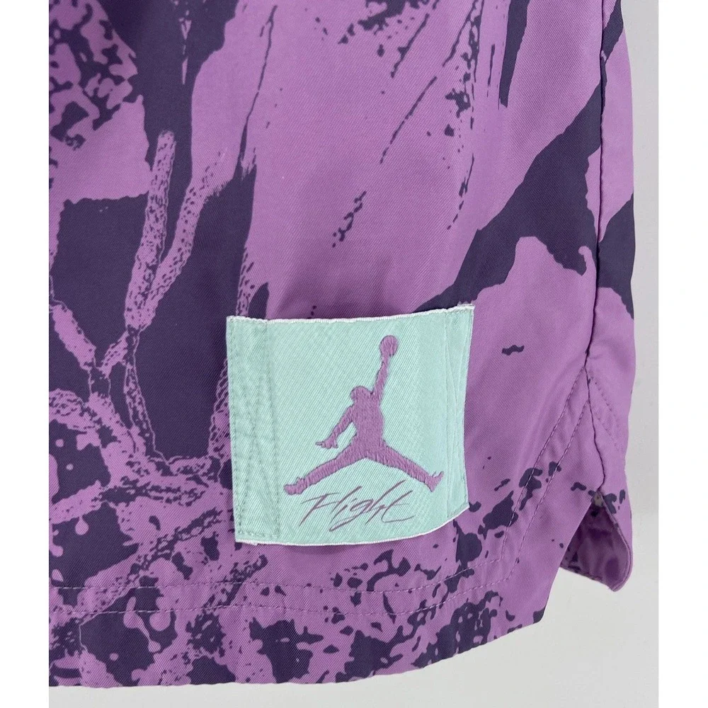 Jordan Flight‎ Poolside Shorts Mens Medium Violet Shock Swim Trunks Mesh Lined